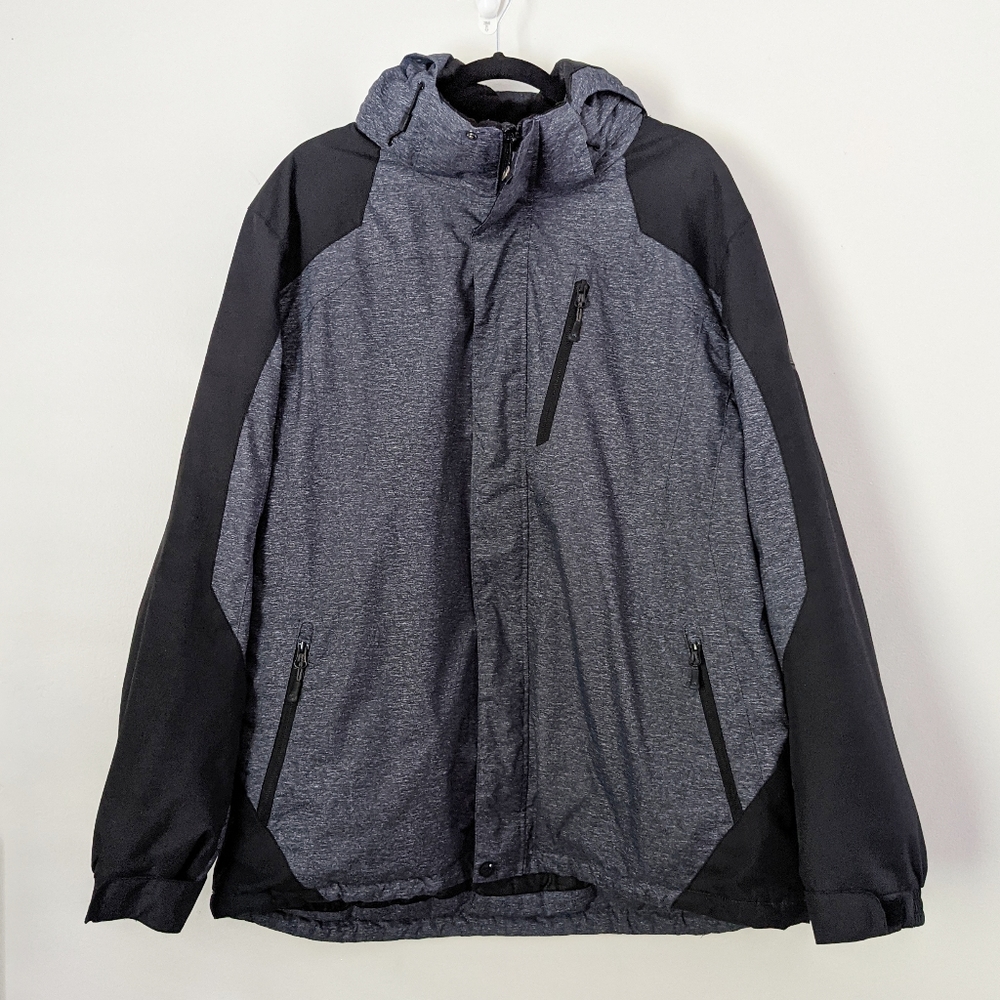Zeroxposur Gray & Black Zip Up Insulated Winter Jacket Mens XXL